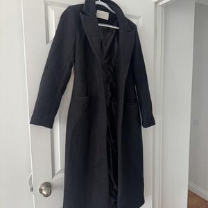 Meshki Black Wool Coat